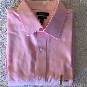 Croft & Barrow 17 1/2 pink no iron dress shirt